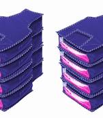 atorakushon Foldable Blouse Covers Clothes Storage Bag Wardrobe Organizer For Lehenga Suit Dress& Accessories 8Pcs Blue