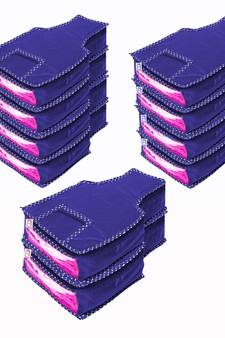 atorakushon Foldable Blouse Cover Clothes Storage Bag Wardrobe Organizer For Lehenga Suit Dress& Accessories 10Pcs Blue