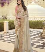 Graceful Tissue Embroidered Designer Saree