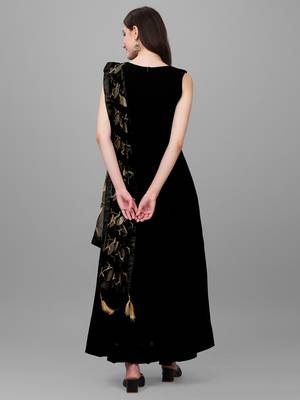 Black embroidered rayon kurtas-and-kurtis 2