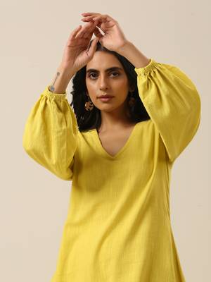 Lime Slub Textured Short Co-Ord Set 4