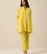 Lime Slub Texture Relax Fit Co-Ord Set
