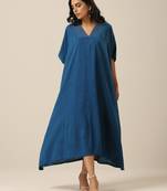 Classic Blue Panel Kaftan dress