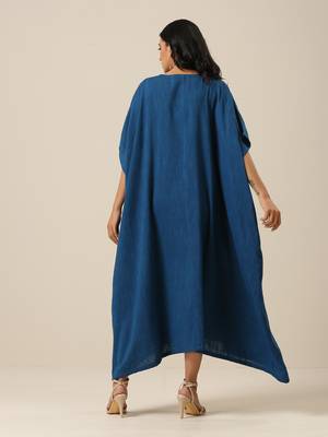 Classic Blue Panel Kaftan dress 6
