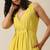 Lime Slub Texture Sleeveless Wrap Dress