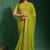 Green embroidered georgette saree with blouse