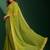 Green embroidered georgette saree with blouse