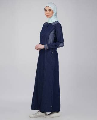 Silk Route | Breathe Free Fine Denim Abaya (Jilbab) -Length 56 1