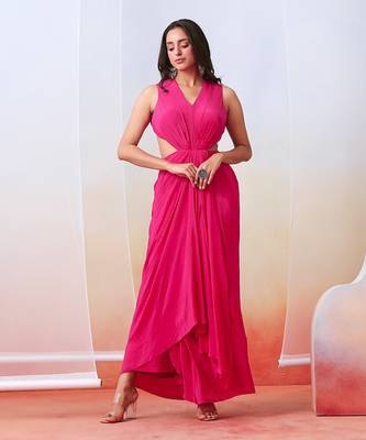 Pink Drape Dress 2