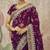 Wine embroidered organza saree with blouse