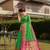Green hand woven banarasi silk saree with blouse