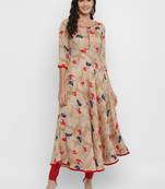 Multicolor printed cotton kurtas-and-kurtis