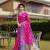 Pink hand woven banarasi silk saree with blouse