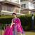 Pink hand woven banarasi silk saree with blouse