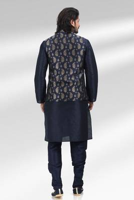 3 pcs jacket kurta/pyjama set +art silk 2