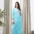 Handmade Blue Cotton Lucknowi Chikankari Indian Women Kurta