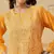 Handmade Yellow Georgette Lucknowi Chikankari Indian Women Straight Short Kurti