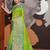 Green hand woven art silk saree with blouse