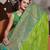 Green hand woven art silk saree with blouse