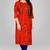 Livuniq's 14kg Orange Color Rayon Printed Kurti: Elevate Your Style with Comfort and Luxury