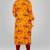 Livuniq's Saffron Color Rayon Printed Kurti