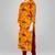 Livuniq's Saffron Color Rayon Printed Kurti