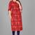 Livuniq's Red Color Cotton Printed Kurti