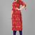 Livuniq's Red Color Cotton Printed Kurti