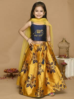 Blue zari silk blend stitched lehenga 6