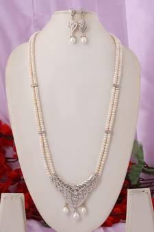 Real Natural Hyderabadi Rani Har pearls Set