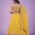 YELLOW THREAD AND ZARI EMBROIDERED GEORGETTE FESTIVE & PARTY WEAR SEMI STITCHED LEHENGA
