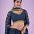 NAVY BLUE GOTA PATTI LACE GEORGETTE FESTIVE & PARTY WEAR SEMI STITCHED LEHENGA
