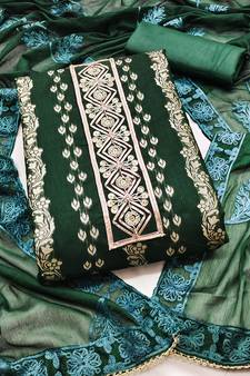 Dark-green banarasi banarasi salwar