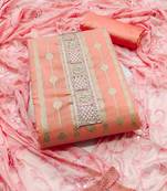 Peach Gotta Patti Banarasi Salwar