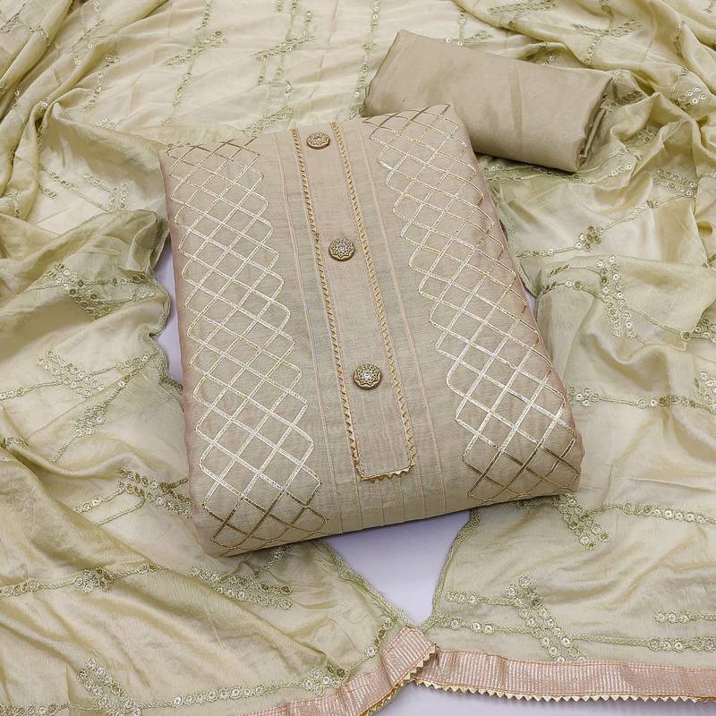 Light-green gotta patti chanderi salwar