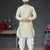 Cream embroidered cotton_silk dhoti-kurta