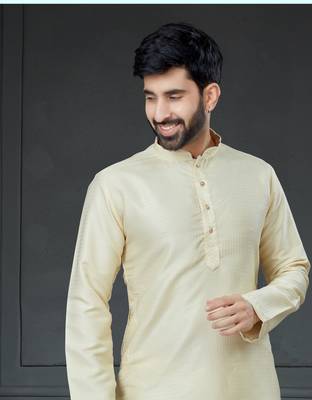 Cream embroidered cotton_silk dhoti-kurta 2