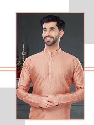 pink printed Silk kurta-pajama 2