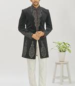 Hand work zari work in front and back