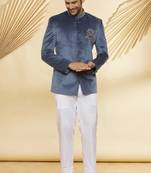 jodhpuri with placement handwork paired with pant