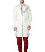 Stylsih stitched indo western with hand work in front