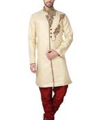 Stylsih stitched indo western with hand work in front