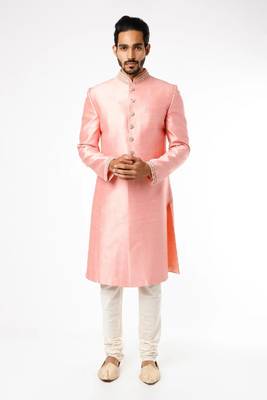 Stylish stitched sherwani with hand work 1