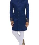 pattern stitched sherwan with hand work in sleeves & Neck