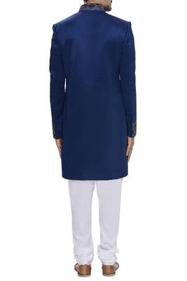 pattern stitched sherwan with hand work in sleeves & Neck 2