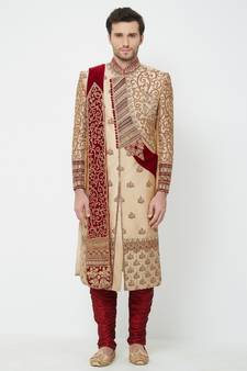 hand work all over solid stitched with dupatta in velvet