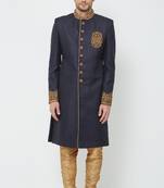 hand work done in sleeves collar and chest