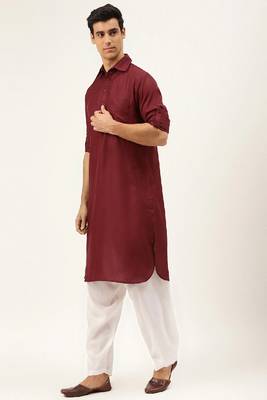 Pattern stitched pathani Kurta 4
