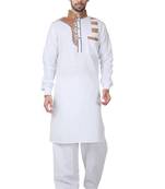 Pattern stitched pathani Kurta