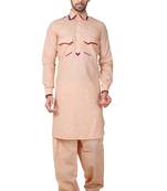 Pattern stitched pathani Kurta